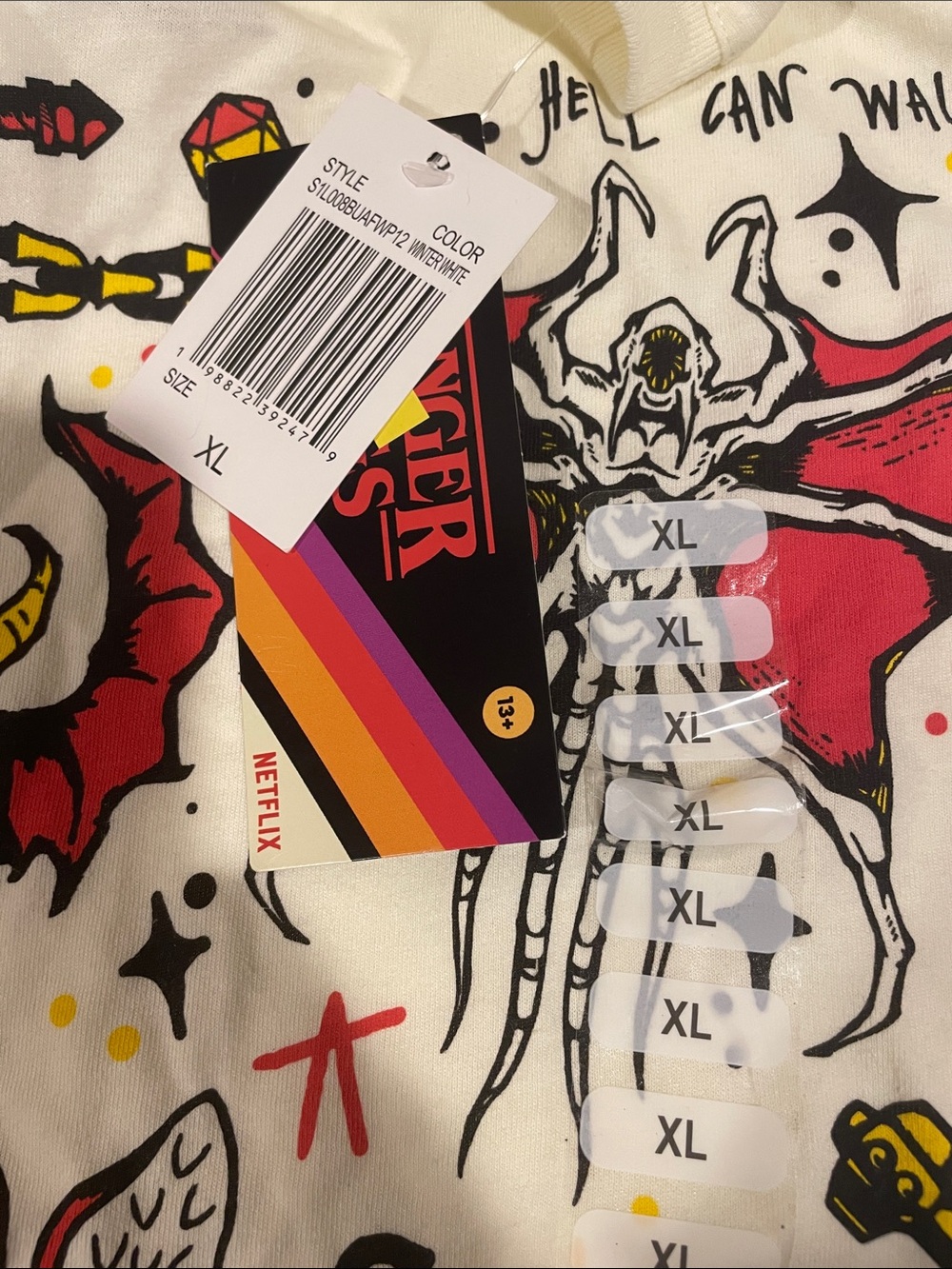 🖤 Stranger Things Graphic Tee – Hell Can Wait 🖤 size XL - Picture 2 of 8